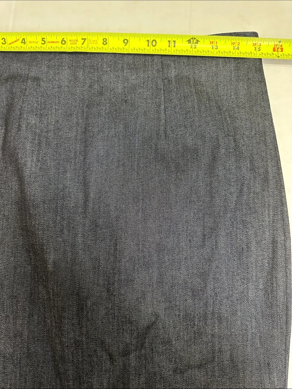 Ann Taylor Navy Denim-Like Chambray Pencil Skirt Work Office Business Size 6 NWT